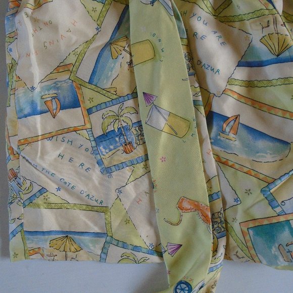 dana b. and karen women's silk reversible shorts size 10 green - Picture 2 of 4